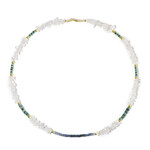 Edelstein-Silberhalskette