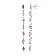 Amethyst-Silberohrringe