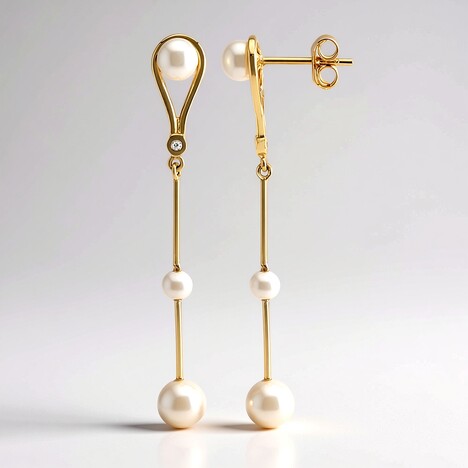 Orecchini in argento con Perla d'Acqua Dolce Bianca