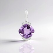 Zilveren hanger met een lavendel amethist (Adela Silber)