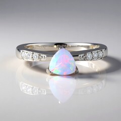 Anello in argento con Opale di Welo