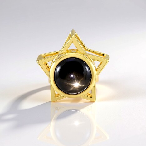 Ciondolo in argento con Zaffiro Stellato Nero (de Melo Essence)
