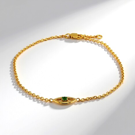 Bracciale in argento con Diopside Russo