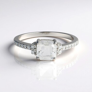 Petalite Silver Ring