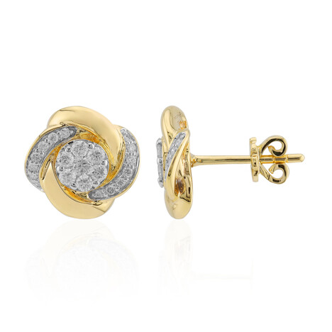 9K SI1 (G) Diamond Gold Earrings (Annette)