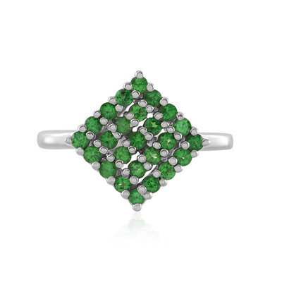 Anello in argento con Tsavorite della Tanzania