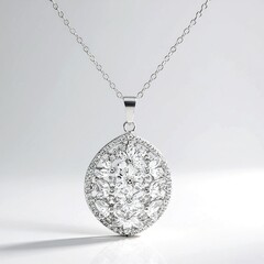 Collana in argento con Topazio Bianco