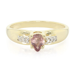 Anello in oro con Zaffiro Padparadscha (non riscaldato)