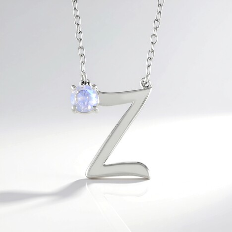 Collana in argento con Pietra di Luna Arcobaleno