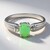 Anello in argento con Crisoprasio Imperiale