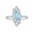 Anello in argento con Topazio Blu Svizzero