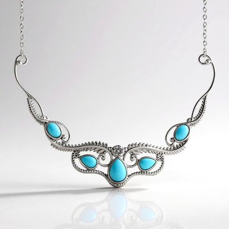 Collana in argento con Turchese Sleeping Beauty (Faszination Türkis)