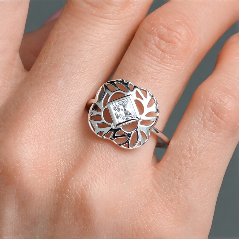 Zirkon-Goldring (Ornaments by de Melo)