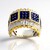 Anello in argento con Spinello Cobalto (Gems en Vogue)