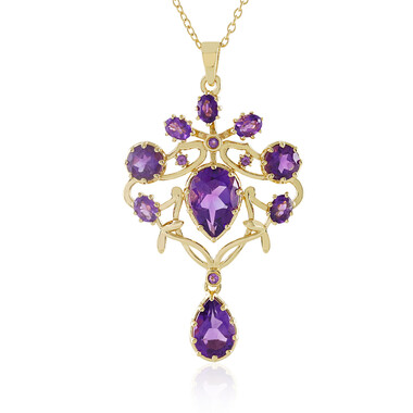 Sambia-Amethyst-Silberhalskette