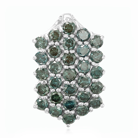 Fancy Diamond Silver Pendant