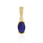 Zilveren hanger met een Madagaskar Blauwe Saffier