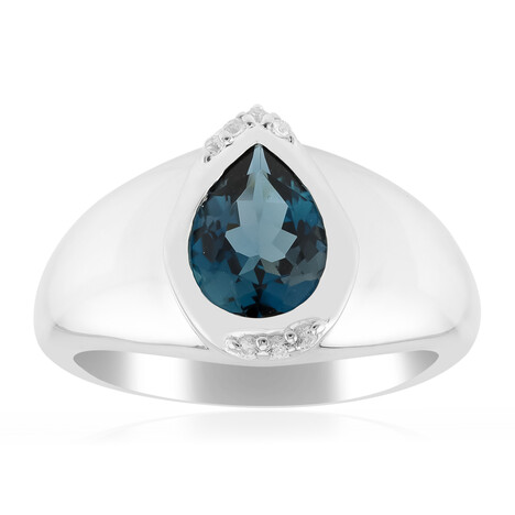 London Blue Topaz Silver Ring (Pallanova)
