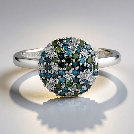 Anello in oro con Diamante Verde I2 (KM by Juwelo)
