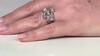 Zilveren ring met witte kwartskristallen