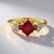 Anello in argento con Rubino del Madagascar