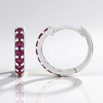 Boucles d'oreilles en argent et Rubis de Madagascar