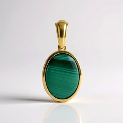 Ciondolo in argento con Malachite (Adela Silber)