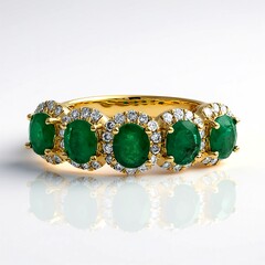 Anello in oro con Smeraldo Zambia AAA