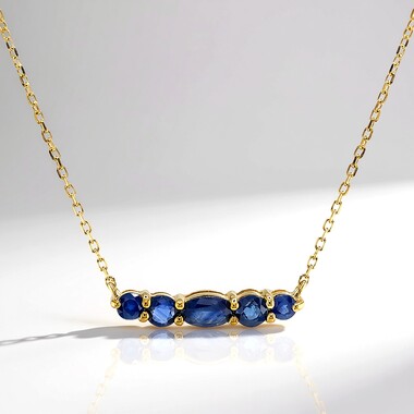 Collier en or et Saphir de Kanchanaburi