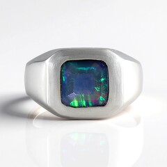 Anello in argento con Opale Mezezo (de Melo Essence)