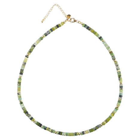 Collana in argento con Serpentino