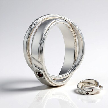 Pendentif en argent et Grenat du Mozambique