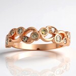Anello in oro con Diamante Rose de France SI1 di Argyle (Annette)