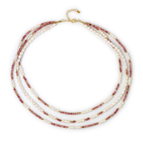 Rhodonite Silver Necklace (Riya)