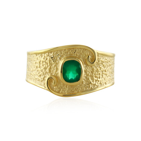 Grüner Onyx-Silberring