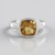 Anello in argento con Quarzo Champagne (MONOSONO COLLECTION)