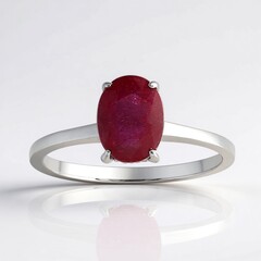 Anello in argento con Rubino Bemainty