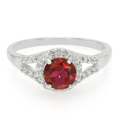 Bague en argent et Topaze Cerise