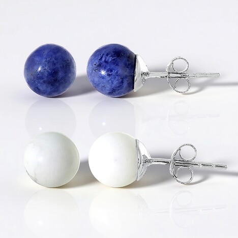 Orecchini in argento con Howlite