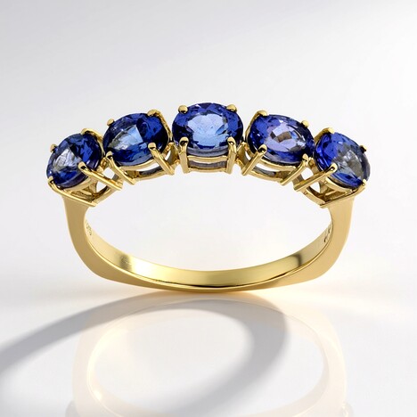 Anello in oro con Tanzanite AAA (de Melo Gold)