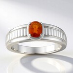 Anello in argento con Cianite Arancione