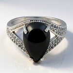 Anello in argento con Ematite Nera
