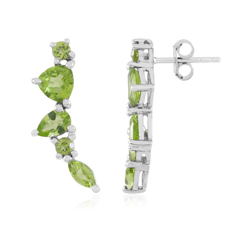 Peridot-Silberohrringe