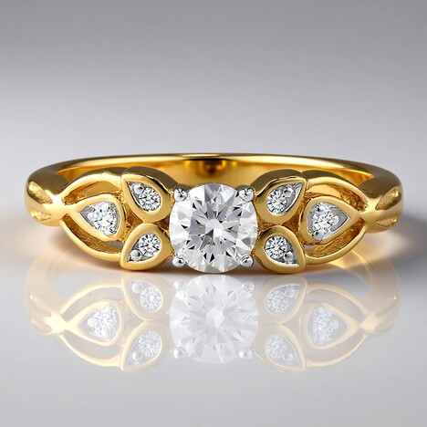 Anello in oro con Diamante SI1 (G) (Annette)