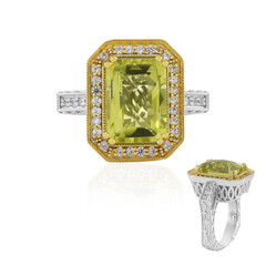Zilveren ring met een Ouro Verde kwarts