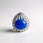 Pendentif en argent et Agate bleue
