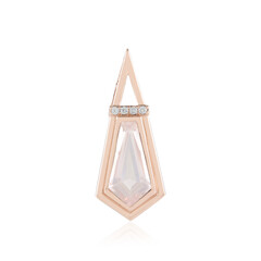 Rosenquarz-Silberanhänger