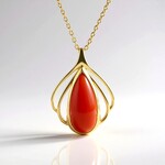 Collana in argento con Corniola (KM by Juwelo)