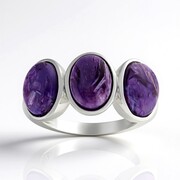 Charoite Silver Ring