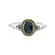 Anello in argento con Diamante Blu I1